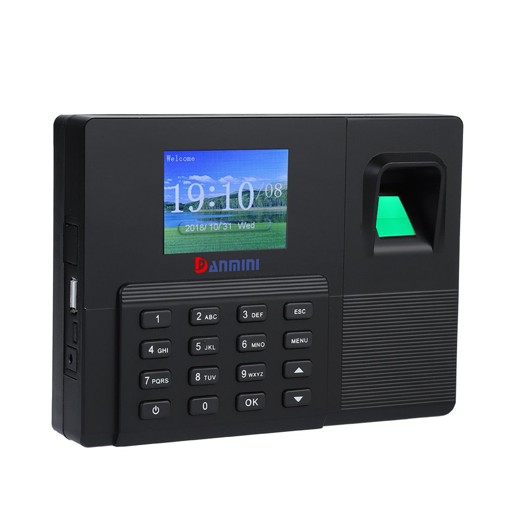 Kritne Clock Time Card Machine, Fingerprint Attendance Machine, 2.8 TFT