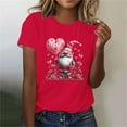 thumbnail image 5 of Fartey Valentines Shirts for Women Plus Size Valentine's Graphic Tees Loose Casual Short Sleeve Crewneck Tshirts Cute Holiday Tops Red 3XL, 5 of 5