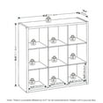 thumbnail image 5 of Furinno CUBICLE Open Back Decorative Cube Storage Organizer in 9-Cube Dark Oak, 5 of 8