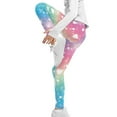 thumbnail image 4 of COEQINE Heart Shiny Star Gradient Girls Leggings Fashion Buttery Soft Yoga Pants for Jogging Running, for 8-9 Years Kids Girls, 4 of 7