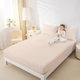 thumbnail image 3 of Castle Fairy Vintage Linear Strip King Sheets 4pcs,Retro Vertical Band Bedding,Beige Off-White,1 Flat Sheet, 1 Fitted Sheet and 2 Pillowcases, 3 of 7