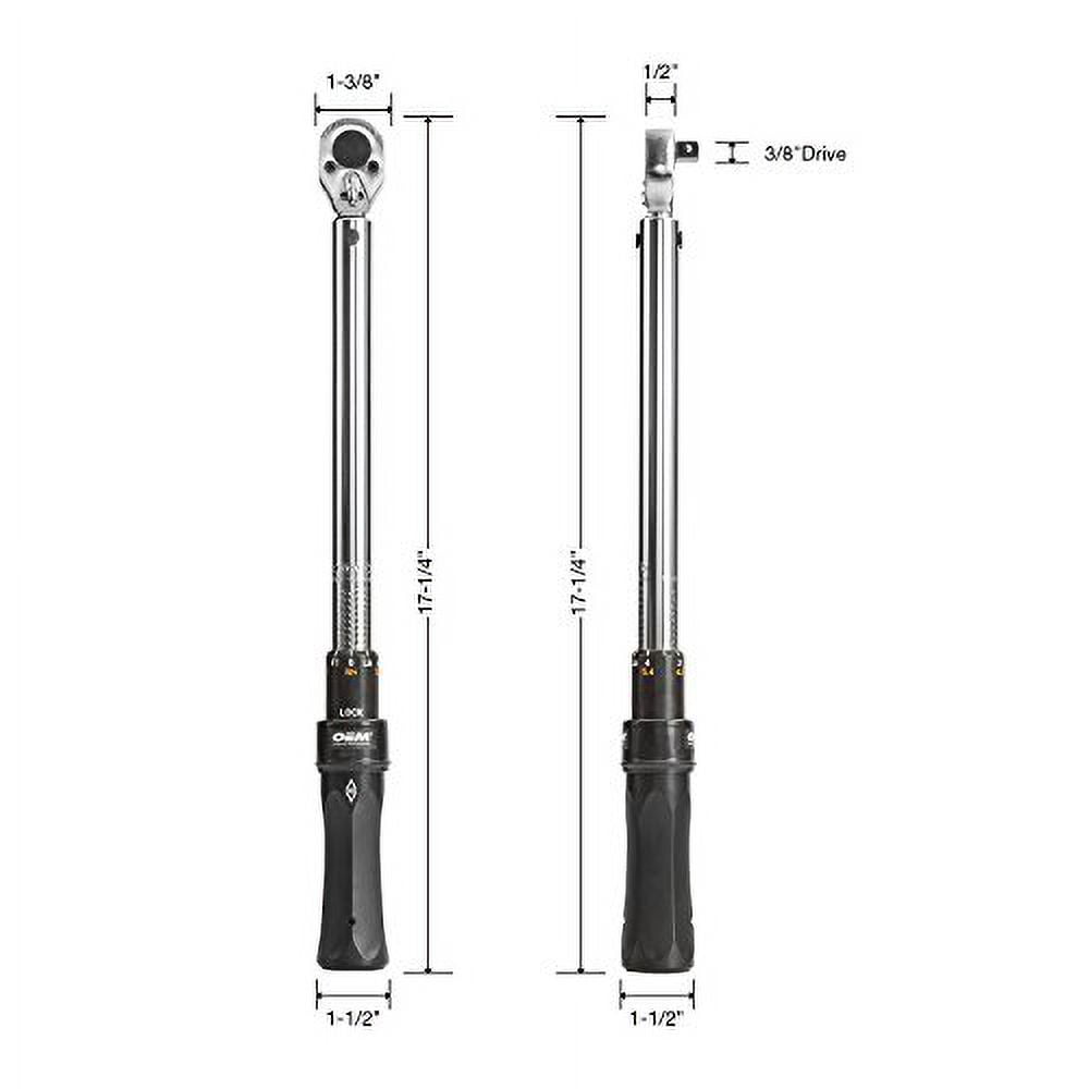 OEMTools 3/8" Drive Click Style Torque Wrench (10-100 Ft/Lb.)