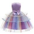 thumbnail image 2 of Girls Unicorn Party Gown Kids Unicorn Princess Dress Flower Dress up Costume, 2 of 2