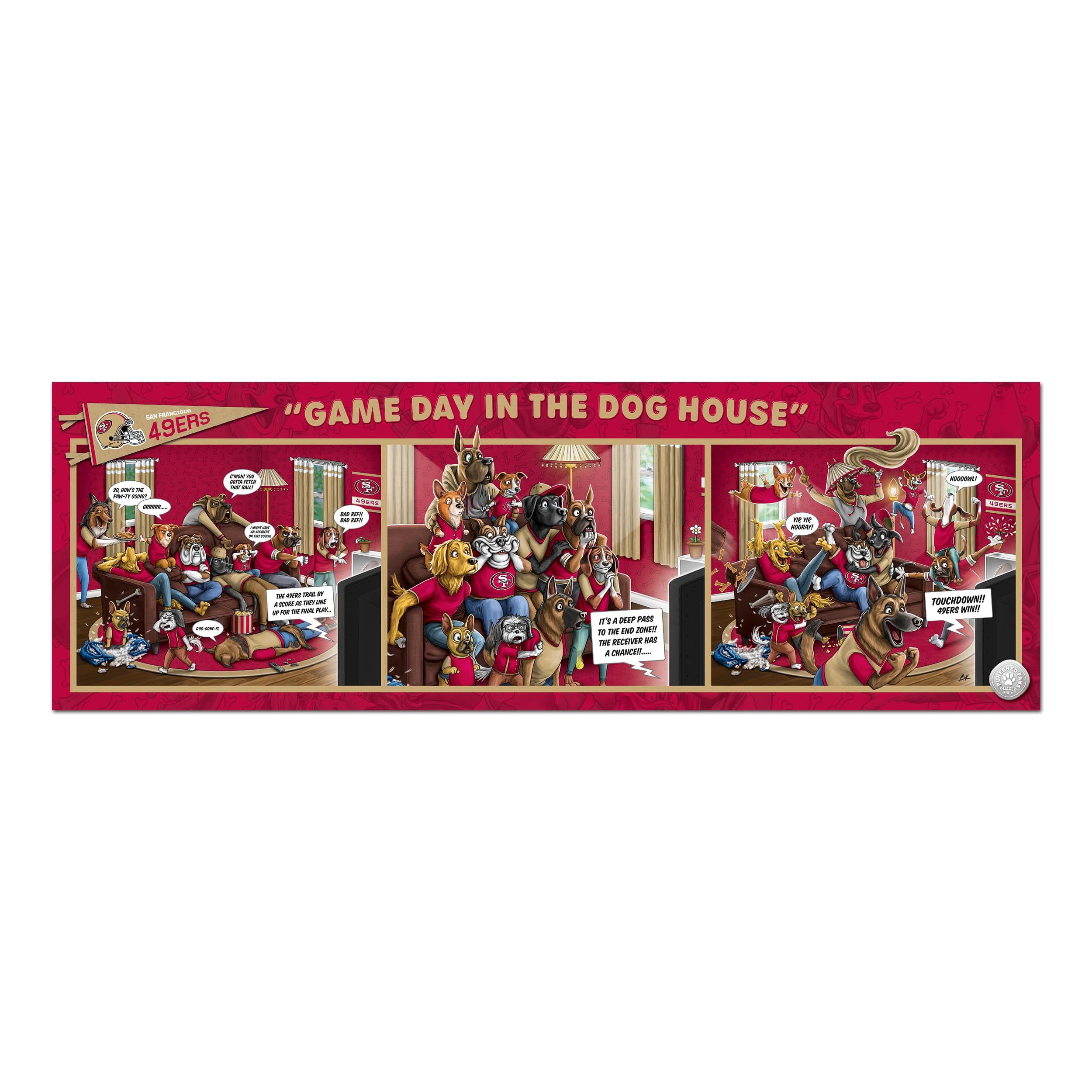YouTheFan NFL San Francisco 49ers Purebred Fans Gameday in the Dog House 1000PC Puzzle