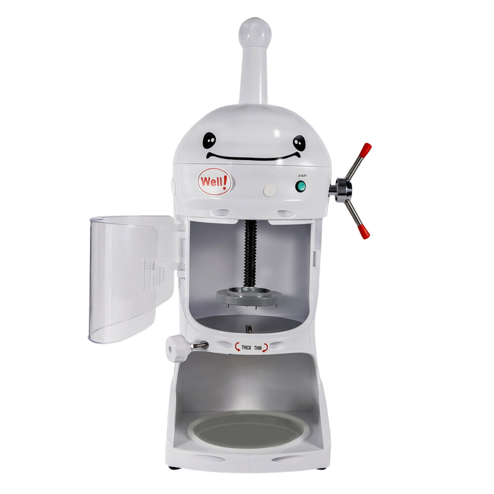 Snow Cone Machine,Commercial Electric Ice Shaver,110V Block Ice Shaver and Snow Cone Maker with Manual Lifting Handle