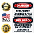 thumbnail image 7 of Non-Permit Confined Space Authorized Personnel Only Bilingual Sign, OSHA Danger Sign, 24x36 Corrugated Plastic, 7 of 7