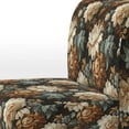 thumbnail image 4 of Designart "Elegance In Rustic Brocade IV" Brown Floral Upholstered Accent Chair - Cottage Arm Chair For Living Room, 4 of 7