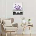 thumbnail image 3 of Purple Floral Canvas Wall Art Funny Lavender Botanical Butterfly Black and White Bathtub Prints Posters Living Room Decor Modern Home Art Bedroom Bathroom Office Wall Decor,8x10 Inches, 3 of 5