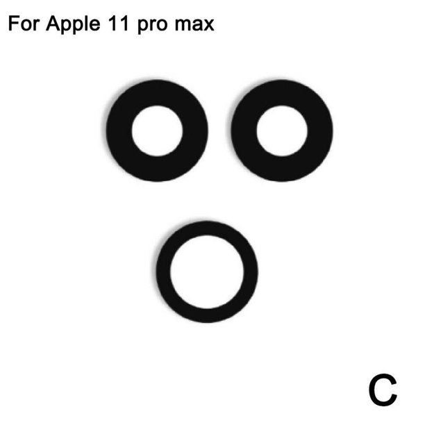 Back Camera Lens Glass Cover w Adhesive Replacement Set iPhone Pro 11 W2O9