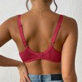 thumbnail image 6 of Women's Solid Color Lace Thin Comfortable Breathable Push Up Bra with Underwire Triple Bra Shaping Bra Comfortable & Breathable(Color:Red,Size:85C), 6 of 9