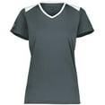 thumbnail image 2 of Holloway 223701.99D.M Ladies Momentum Team T-Shirt, Iron & White - Medium, 2 of 5