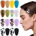 thumbnail image 1 of HINZIC 16 pinzas para el pelo en forma de lágrima, sin curvas, pequeñas, sin pliegues, sin arrugas, pinzas para el pelo planas de pico de pato, pasadores de resina acrílica para mujeres y niñas, acces, 1 of 5