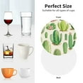 thumbnail image 6 of Naloa Cactus And Succulent Leather Coasters for Drinks, Durable Drink Coasters 4 Set for Tabletop Protection, Luxurious Home Décor and Housewarming Gift ( {designName})Round Shape, 6 of 6