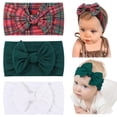 thumbnail image 1 of Jollybows, 3 unidades, diademas de nailon para bebés, elásticos con lazo, paquete de 3, 1 of 9