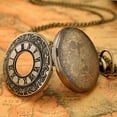 thumbnail image 3 of VIGOROSO Vintage Pocket Watch for Men Women Roman Numerals Scale Quartz Bronze Fob Pocket Watches with Chain, 3 of 8