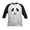 Black/White, variant on CafePress - Stitched Panda Face Baseball Jersey - Kids Cotton Baseball Jersey, 3/4 Sleeve Shirt