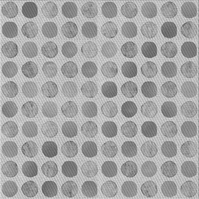 Ahgly Tapis d'Intérieur Lavable en Machine Carré Gris Transitionnel, 6 Pieds Carré