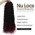 thumbnail image 3 of 20" Hair Wigs, African Dirty Braid Woman Girls Wavy Faux Locs Crochet Hair Wig Cool African Pigtail Dirty Braid Hair Accessories, 3 of 8
