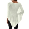 thumbnail image 6 of Lumtrix Womens Sheer Knit Poncho Crochet Summer Tops See Through Mesh Summer Fall Sweaters Beach Cover 2026 White One Size, 6 of 8