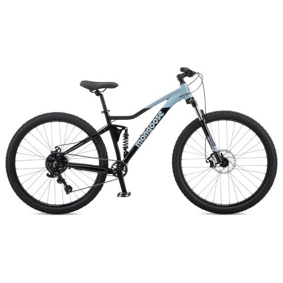 Mongoose Impasse 2.0 Dual Suspension Mountain Bike, 29-Inch Wheel, Black/Blue