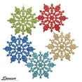 thumbnail image 2 of Spencer 4 inch Pack of 36 White Glitter Snowflake Christmas Ornaments Xmas Tree Hanging Decoration, 2 of 6