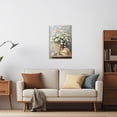 thumbnail image 3 of ZHONGYUTONG Farmhouse Daisy Wall Art Rustic Floral Canvas Prints Vintage Country Flower Pictures for Kitchen Bathroom Wall Decor Framed (12.00" x 18.00"), 3 of 5