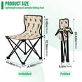 thumbnail image 3 of 600D Oxford Camping Chair Portable Foldable Chair Supports 220 lbs for Picnic, Fishing, Backpacking Candy Cane-shaped Ribbons and Hearts, 3 of 8