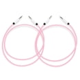 thumbnail image 2 of Cables de Audio MyVolts Rosa Malvavisco de Gama Plata, Paquete de 2, 70 cm, 2 of 2