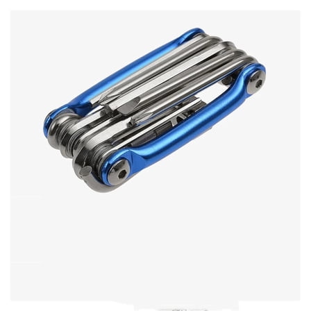 Motorcycle Wrench Kit For General Bike Repair Tool Kit, 11 In 1 Portable Multi Function Bicycle Accessories with Chain Clamps, Firm Wrench, Screwdriver, Straight Screwdriver, Hex Key Wrench（blue）