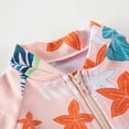 thumbnail image 6 of Mercatoo Toddler Baby Girls Swimsuit UPF 50+ Rash Guard Romper Zipper Swimwear Long Sleeve Bathing Suit with Sun Hat, 6 of 7