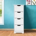 thumbnail image 1 of Costway Cajonera Vertical Cómoda Moderna y Resistente de Madera con 4 Cajones para Salón Habitación Baño Oficina Blanco 30 x 30 x 82 cm, 1 of 10
