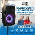 thumbnail image 2 of Acoustic Audio by Goldwood 1000W Bluetooth Speaker PA System with Flashing LEDs 2 Pack, 2 of 12