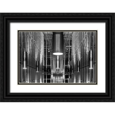 

Luycx Theo 32x23 Black Ornate Wood Framed with Double Matting Museum Art Print Titled - Lighted Ceiling