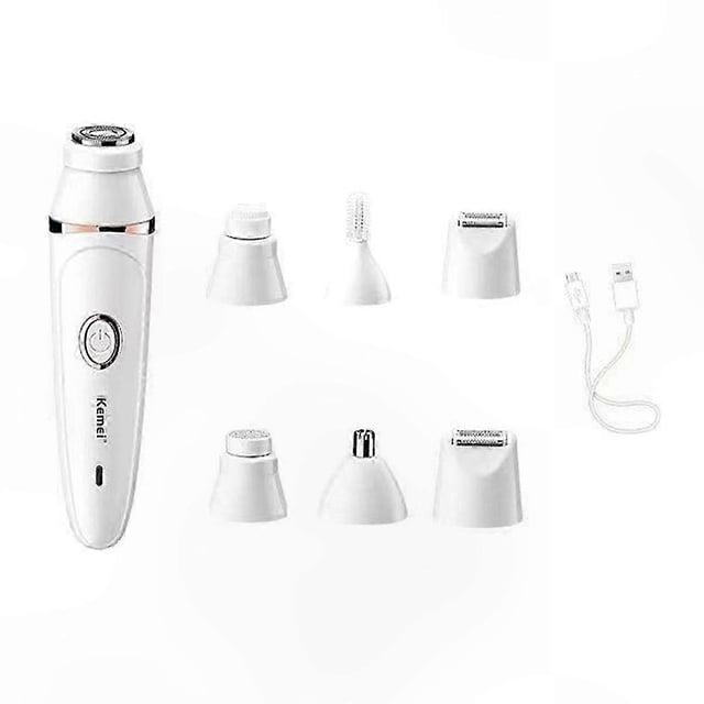 Cordless Rechargeable Facial Hair Remover for Women 7-in-1 Shaver Kit Multi-Purpose Trimmer