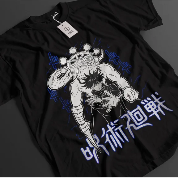 RARE Jujutsu Kaisen Shirt Megumi Fushiguro T-Shirt Gojo Toji Top JJK Anime Mahoraga