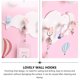 thumbnail image 5 of GOOHOCHY 2 unids creativo encantador estrella luna nube forma nailless wall ropa ganchos (blanco), 5 of 7