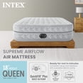 thumbnail image 2 of Intex 64489ED Dura Beam Supreme Air Flow Air Mattress with Built In Pump, Queen, 2 of 10