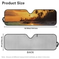 thumbnail image 3 of POLERO Car Front Window Sun Shield Hawaiian Sunset Universal Auto Sun ​Shade Windshield Rays Sunshade Visor Protector for Car Off-road Vehicle Truck SUV Accessories 52.95" L x 16.14" W, 3 of 7