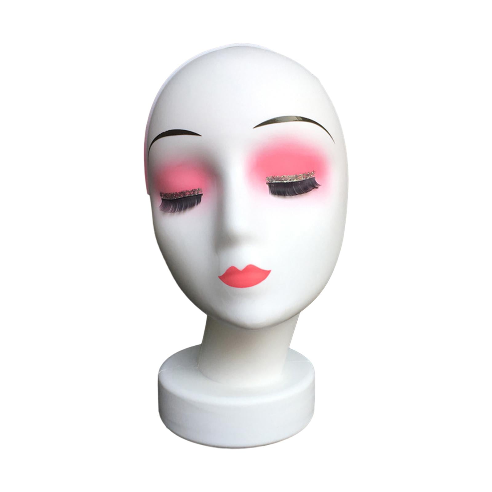 TOOYFUL Hat Display Rack Female Head Mannequin Display Model Manikin for Headwear Jewelry Glasses Hats Making Styling D