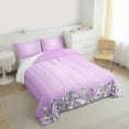 thumbnail image 3 of Feelyou Fashion Sequin Print Queen Comforter Set for Girls, Glitter Luxury Diamond Bedding Sets, Princess Style Bedding Comforter Set, Super Cozy Room Decor, 3 Pieces, 3 of 8