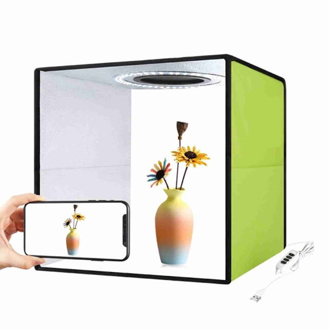 Mini Photo Studio Light Box with 6 Color Backdrops Photo Shooting Tent Kit, 80Pcs LED Light Room Foldable Photography Lighting for Jewelry and Small Item Product Photography