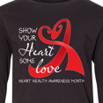 thumbnail image 4 of Inktastic Show Your Heart Some Love Heart Health Awareness Month Long Sleeve Youth T-Shirt, 4 of 5