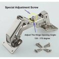 thumbnail image 4 of Furniture Hinge,2 Pack 170 Degree Kitchen Cabinet Door Hinges + 16 Screws - Wide Angle Door Hinges - No Slot Required, 4 of 5