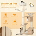 thumbnail image 6 of YYAo Cat Tower, Cat Tree for Indoor Cats, 69 Inches Tall Cat Tree with Cozy Top Perch and Washable Plush Cushions, 6 of 9
