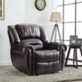 thumbnail image 2 of Ebello Home Inc Classic and Traditional Manual Recliner Chair with Comfortable Arms and Back Nut Brown, 2 of 5