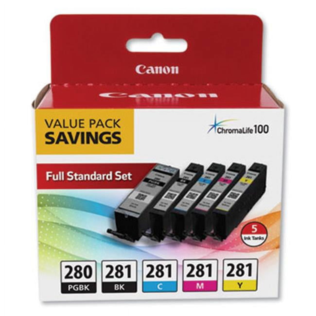 Canon CLI-281 XL BKCMY 4-Color Tank Value Pack for PIXMA