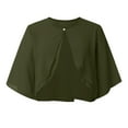 thumbnail image 4 of WEIYLL Cardigan for Women Shawl Bolero Silk Quilted Vest Thin Sleeve Jacket Chic Wedding Beach Green Business Casual Fall Tops ,2XL, 4 of 6