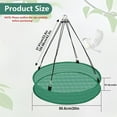 thumbnail image 3 of Hanging Durable Bird Feeder With Collection Tray (Mesh Seed Catcher), 1 Pack Includes 4 Hooks & Storage Bag, Garden Yard Bird Feeding Net For Attracting Wild Birds, Outdoor Spill, 3 of 7