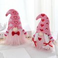 thumbnail image 1 of SUSUchens - Muñeca sin rostro con símbolo fino, tejido estético de algodón, decoración navideña de gnomo rosa para el hogar y los hombres, 1 of 8