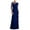 Blue, variant on Tejiojio Women Clothes Women's Maxi Dresses Summer Casual Round Neck Short Sleeve Solid Long Dress